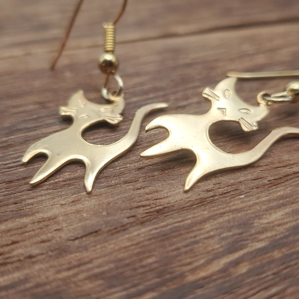 Kitty cat‎ earrings E2110 - Picture 2 of 3